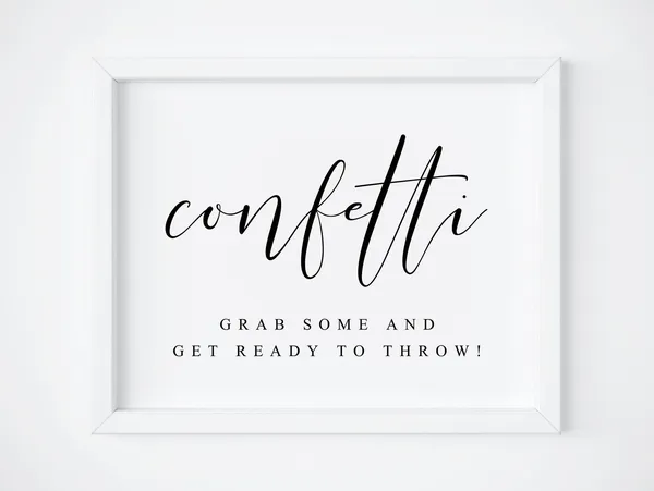 Confetti Wedding Ceremony Sign Art Print