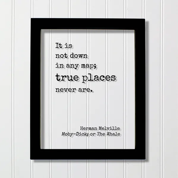 Moby Dick Travel Poster, Herman Melville Quote