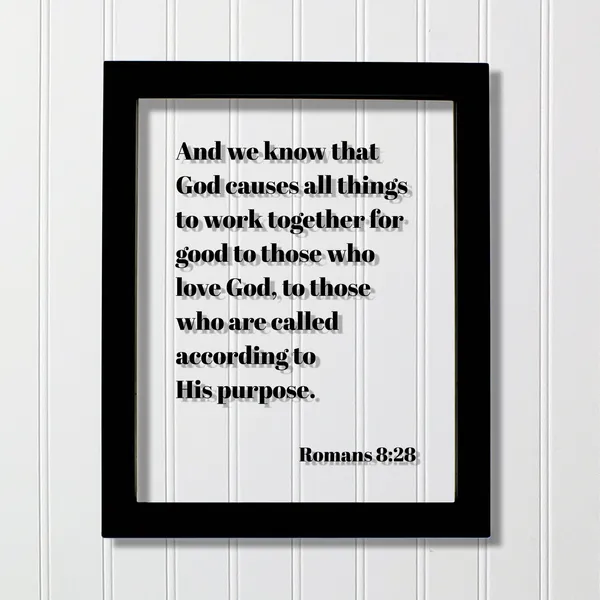 Romans 8:28 Scripture Quote, Christian Wall Art Print