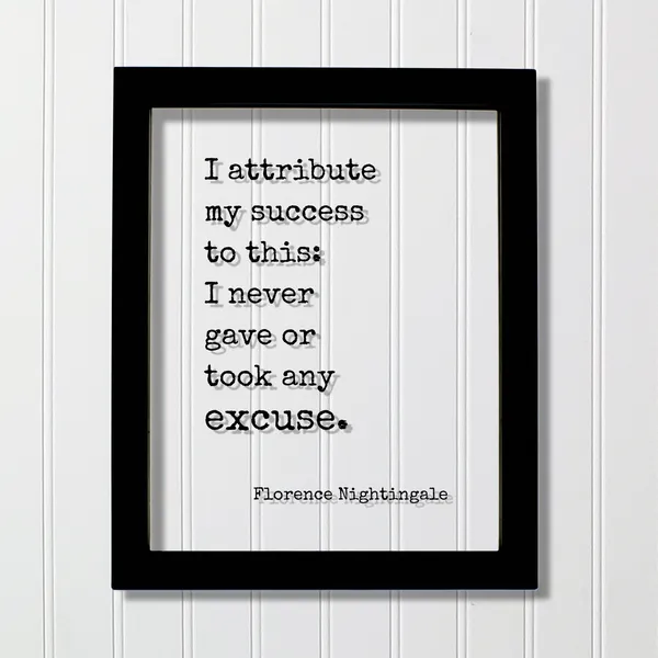 Florence Nightingale Quote Art Print, Successful