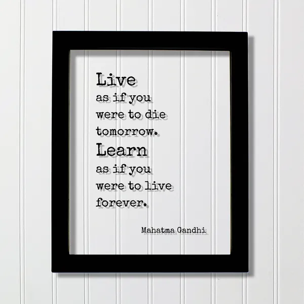 Mahatma Gandhi Floating Quote Typography Art Print