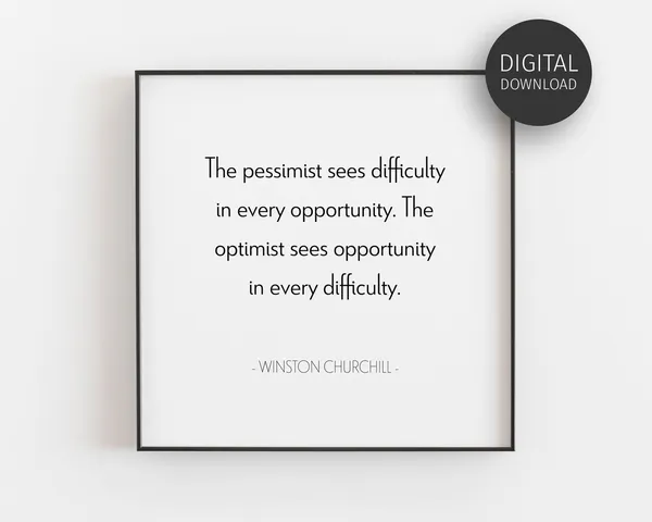 Churchill Quote Classroom Decor Inspirational Poster