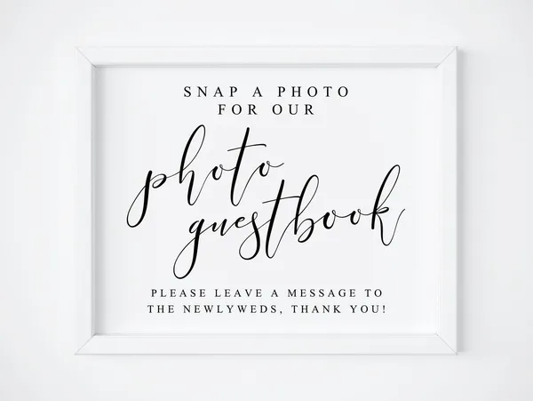 Photo Guestbook Wedding Sign, Wedding Reception Art Print