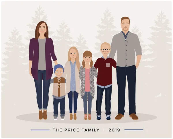 Custom Family Portrait - Personalised Art