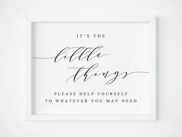 Its The Little Things Bathroom Sign Wedding Art Print