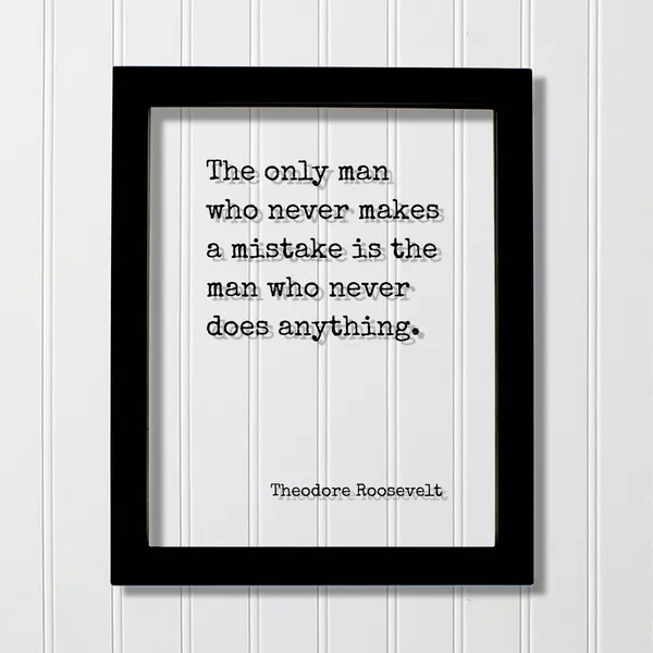 Theodore Roosevelt Quote Poster, Motivational Portrait