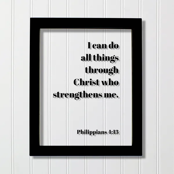 Philippians 4:13 Floating Quote Wall Art Print