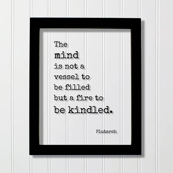Plutarch Quote Art Print, Self Improvement Saying