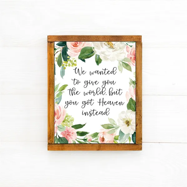 Miscarriage Sympathy Quote Art Print, Christian
