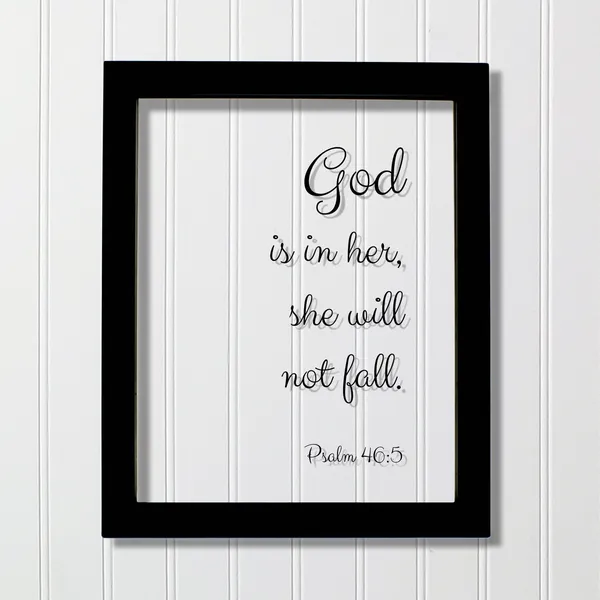 God Is In Her Psalm 46:5 Scripture Art Print