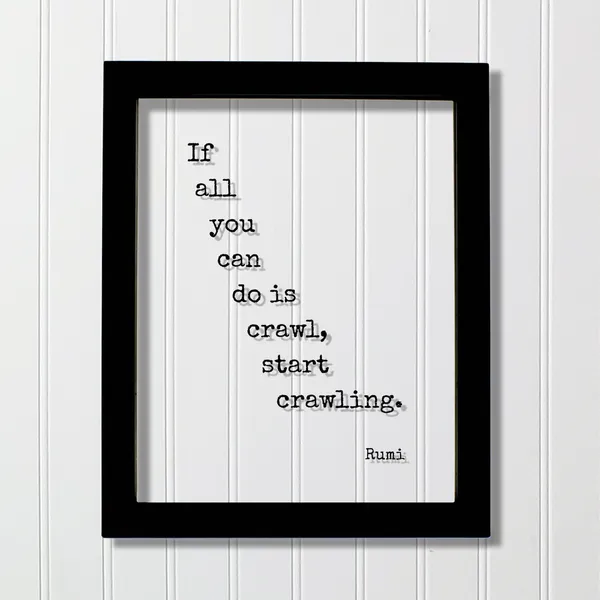 Rumi Floating Quote Art Print, Progress Quote