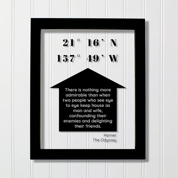 Longitude Latitude Custom Quote Home Art Print