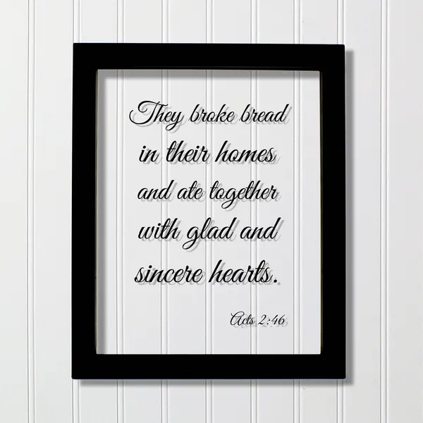 Acts 2:46 Scripture Art Print, Christian Home Decor
