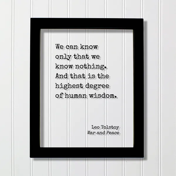 Leo Tolstoy War And Peace Quote Art Print