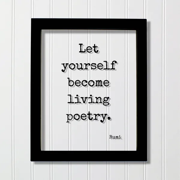 Rumi Floating Quote Art Print, Inspirational Typography