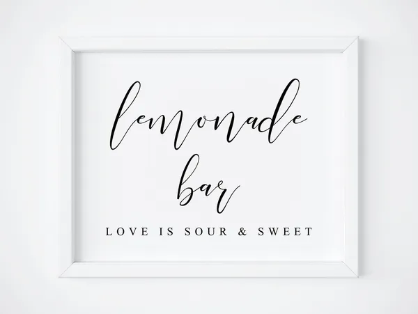 Lemonade Bar Wedding Beverage Sign Art Print