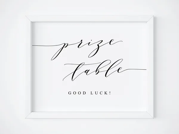 Prize Table Sign Bridal Shower Wedding Sign