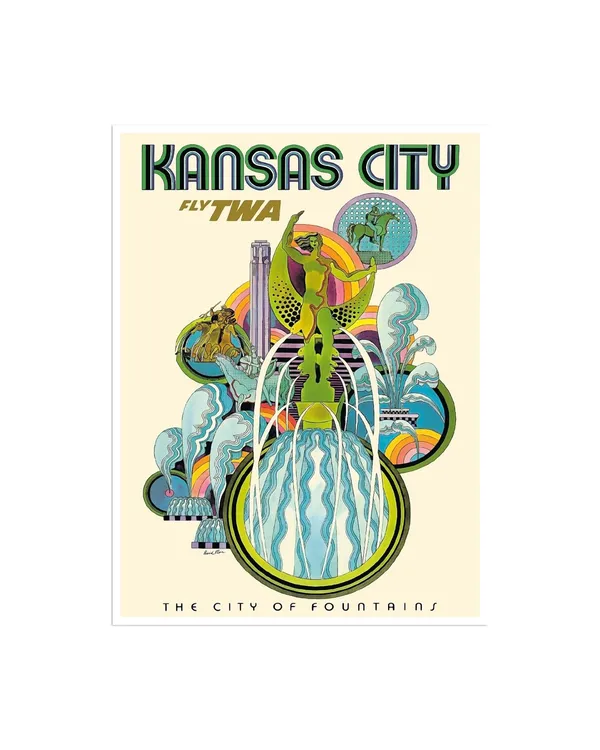 Kansas City Travel Poster, America Art Print