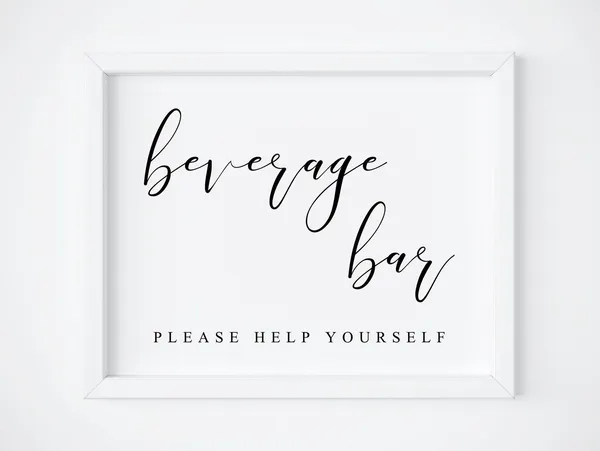 Beverage Bar Sign Wedding Drink Sign Art Print