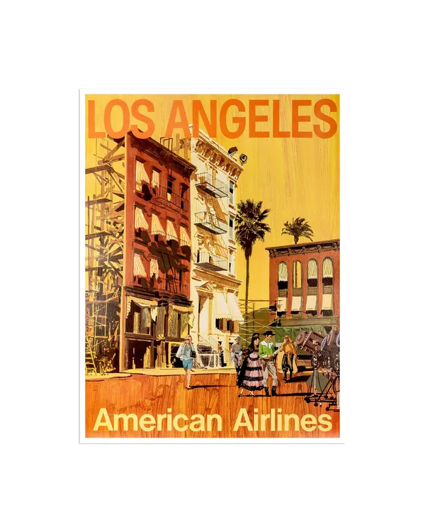 Los Angeles Vintage Travel Poster, California Art Print