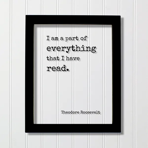 Theodore Roosevelt Quote Art Print, Library Sign