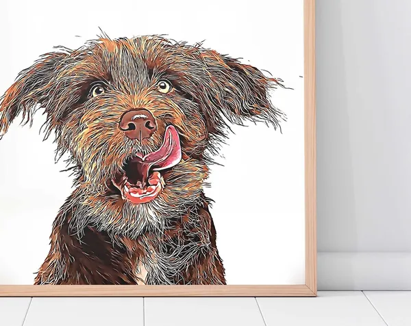 Custom Pet Portrait, Portrait From Photo Art Print