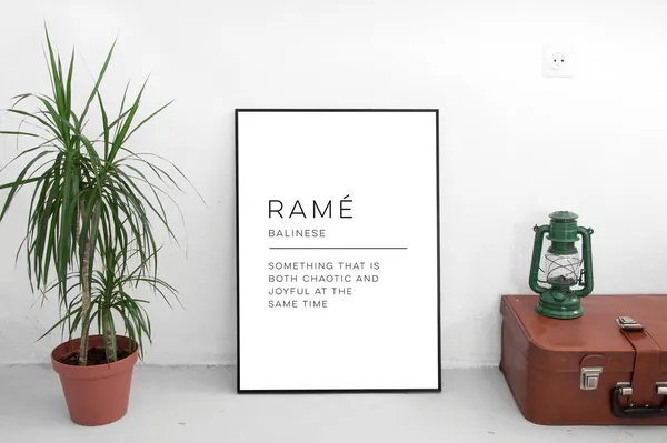 Rame Definition Modern Word Art Print