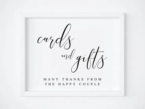 Wedding Cards And Gifts Sign, Reception Decor