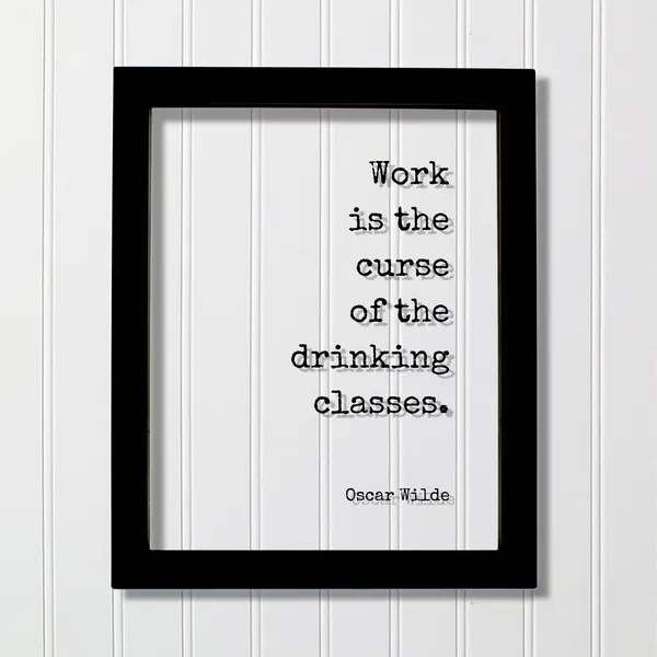 Oscar Wilde Floating Quote Bar Sign, Cocktail Poster
