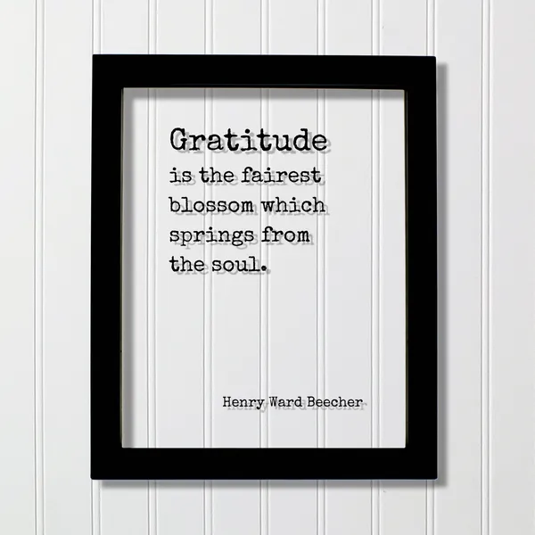 Henry Ward Beecher Gratitude Quote Art Print