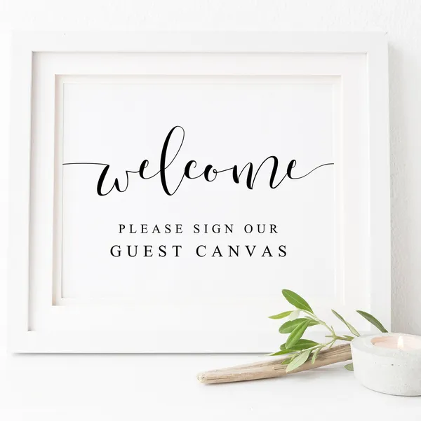 Welcome Please Sign Our Guest Book Wedding Sign