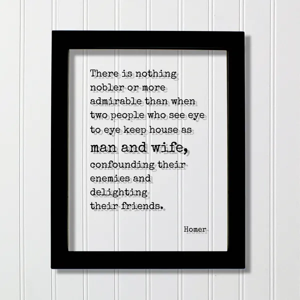 Homer The Odyssey Floating Quote Art Print