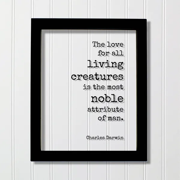 Charles Darwin Quote Art Print, Humanitarian Sign