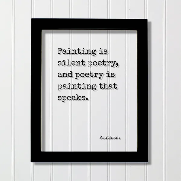 Plutarch Quote Art Print, Floating Typography Quote