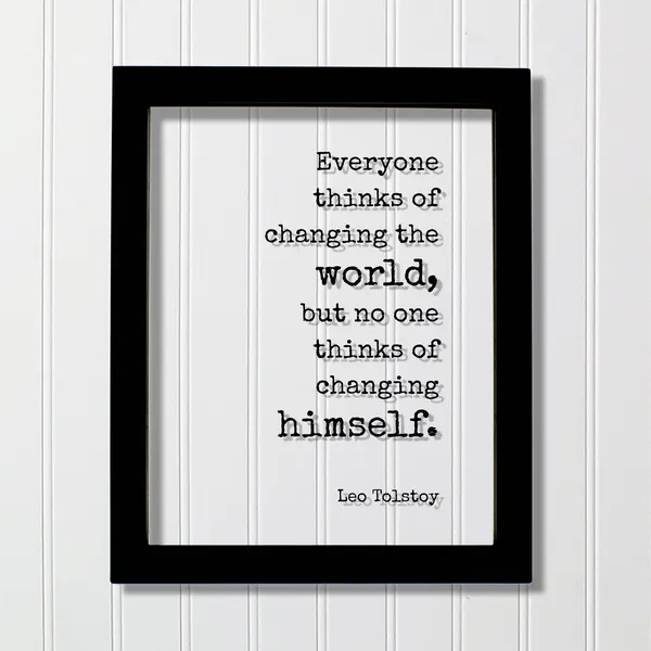 Leo Tolstoy Quote Art Print, Progress Quote