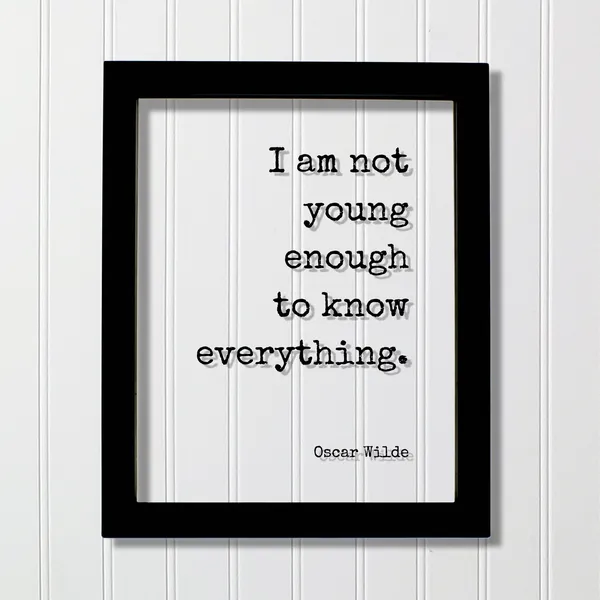 Oscar Wilde Quote Art Print, Knowledge and Wisdom