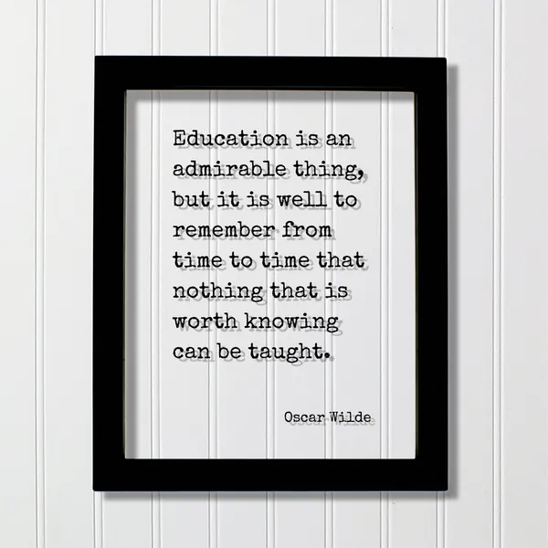 Oscar Wilde Education Quote Art Print