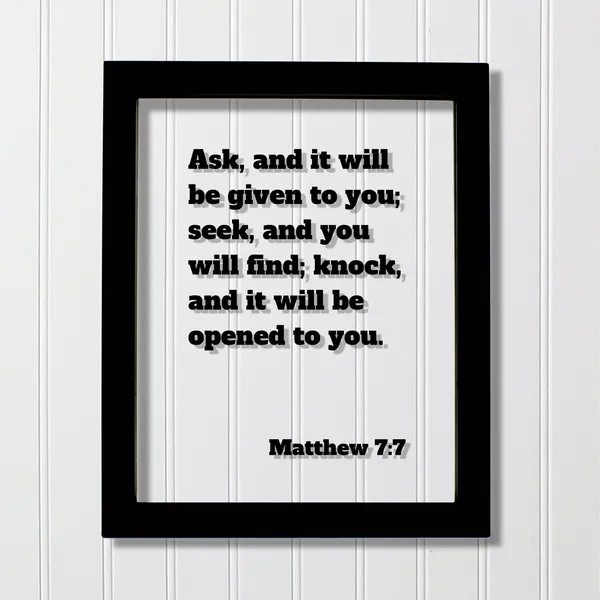 Matthew 7:7 Ask, Seek, Knock Scripture Poster