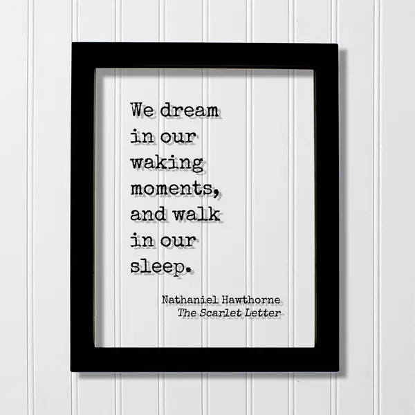 The Scarlet Letter Floating Quote Art Print