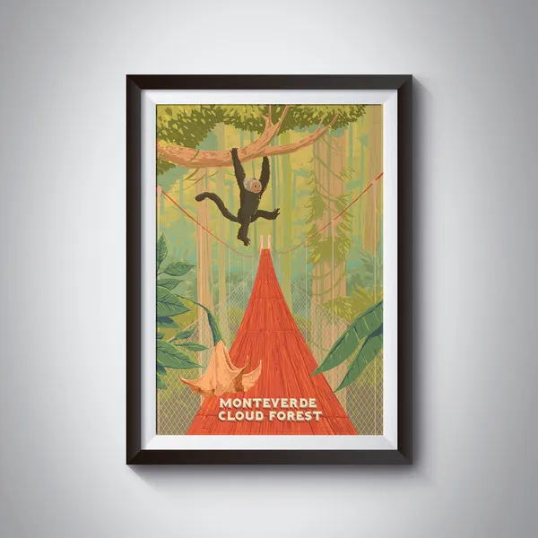 Monteverde Cloud Forest Costa Rica Travel Poster