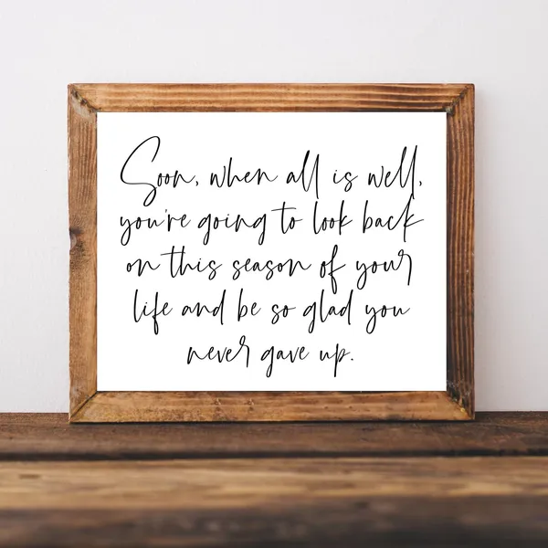Inspirational Quote Print for Teen Girl Room Decor