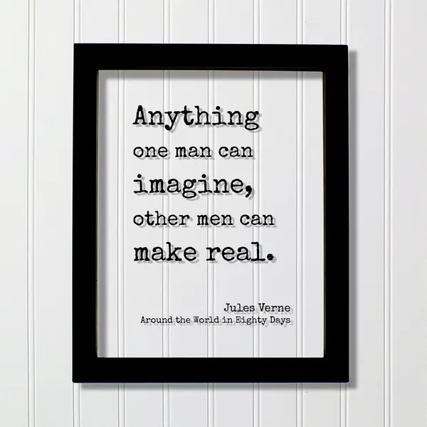 Jules Verne Quote Art Print, Modern Minimalist