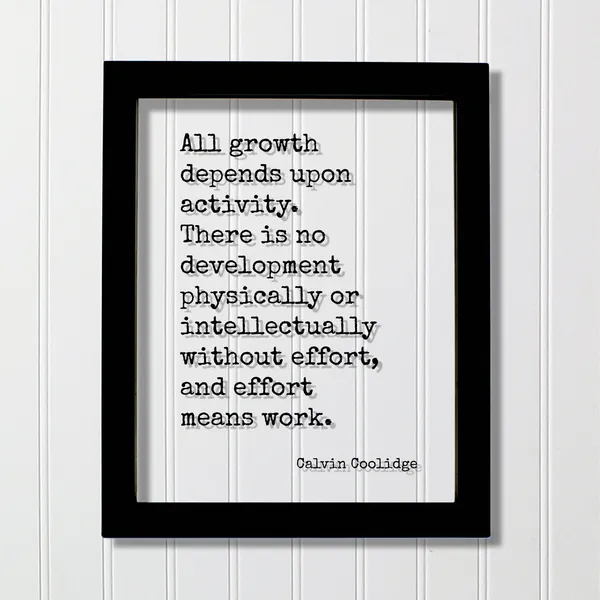 Calvin Coolidge Floating Quote Art Print