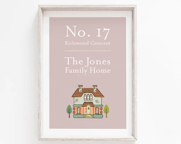 Custom Family Print, Personalized Home Art Print