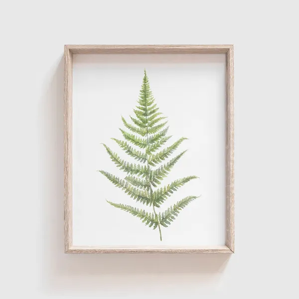 Fern No 2 Watercolor Art Print, Botanical Decor