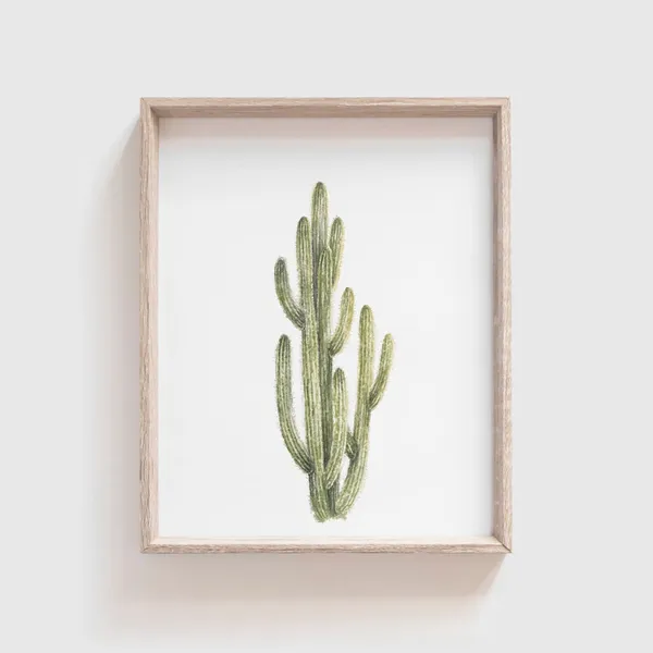 Spikey Cactus No. 4 Watercolor Art Print