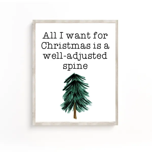 Chiropractic Office Christmas Decor Art Print