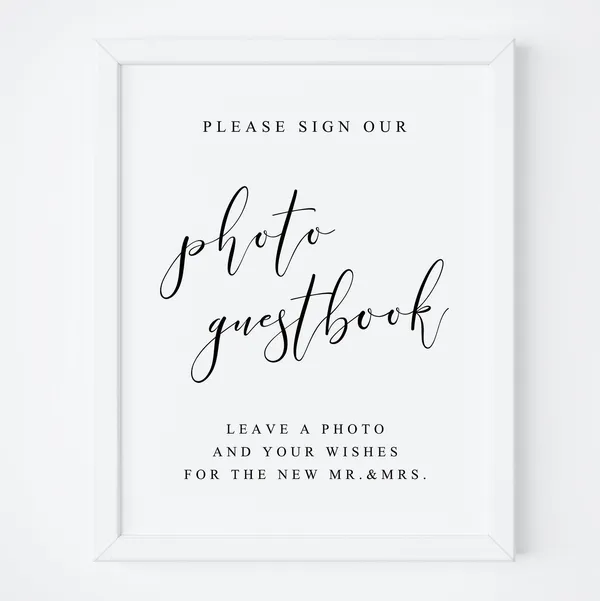 Photo Guestbook Sign, Wedding Reception Art Print
