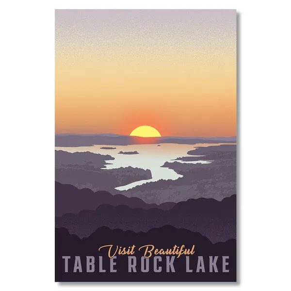 Table Rock Lake Sunset Travel Poster