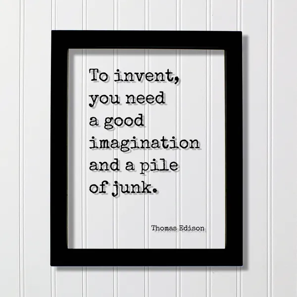 Thomas Edison Quote Art Print, Innovation Typography
